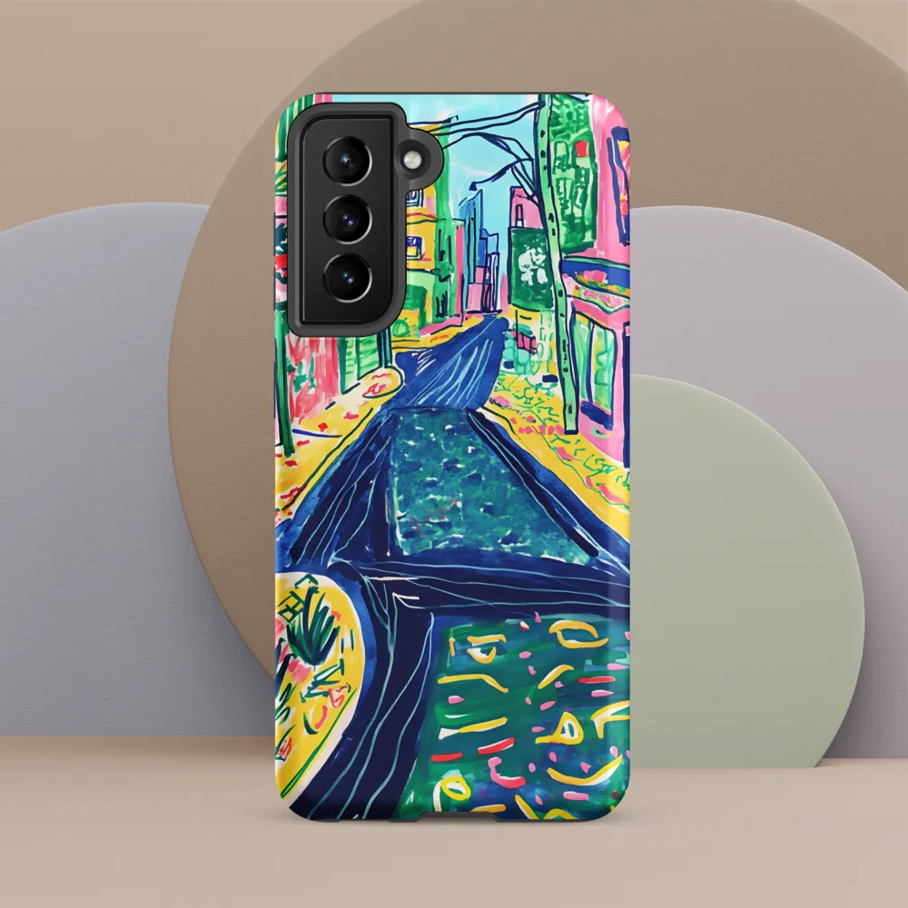 Dreamy Street in Vibrant Hues