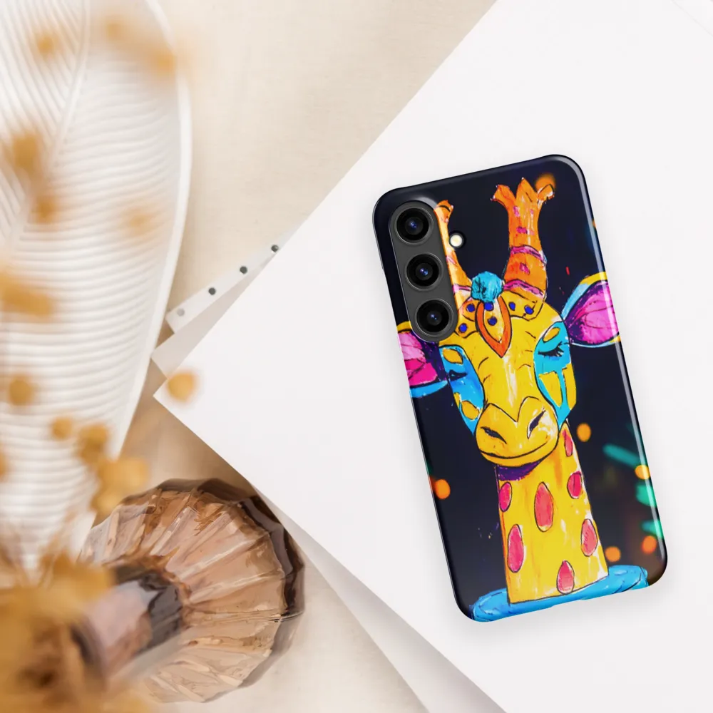 Whimsical Giraffe in Vibrant Colors
