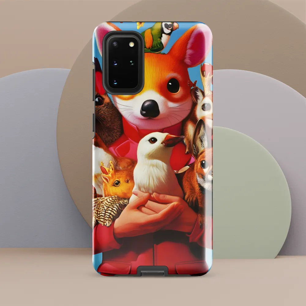 Harmony in Whimsy: A Modern Animal Ensemble | Phone Case |  S20 Plus | Tough Case | Glossy