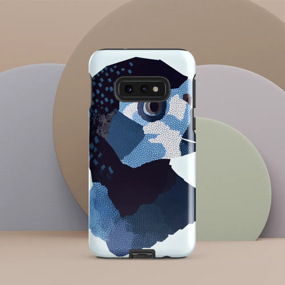 Abstract Avian Portrait in Blue