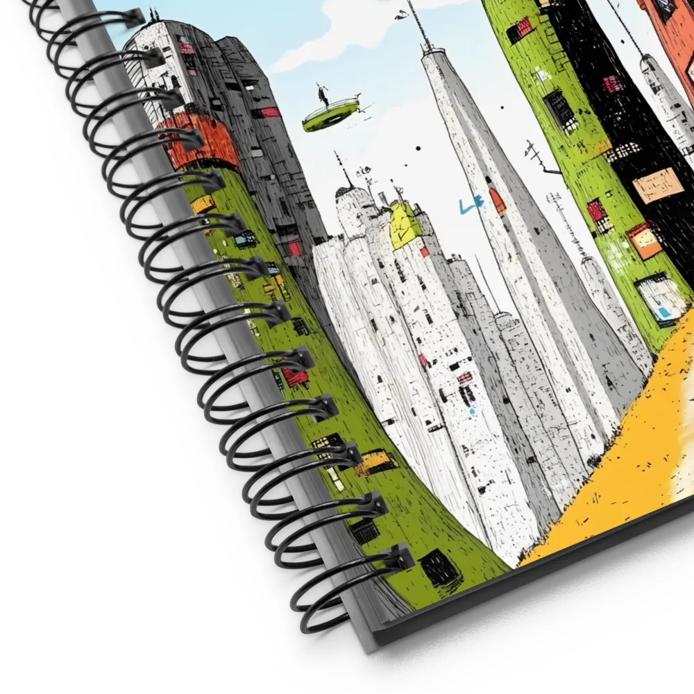 Futuristic Urban Dreamscape | Spiral Notebook