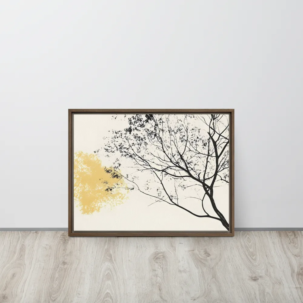 Whispers of Solitude | Canvas with Brown Frame | 18″×24″