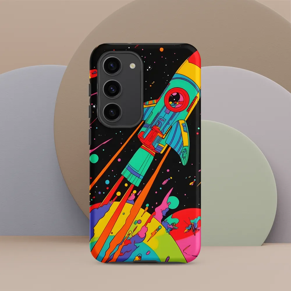Cosmic Voyage: The Neon Lift-Off