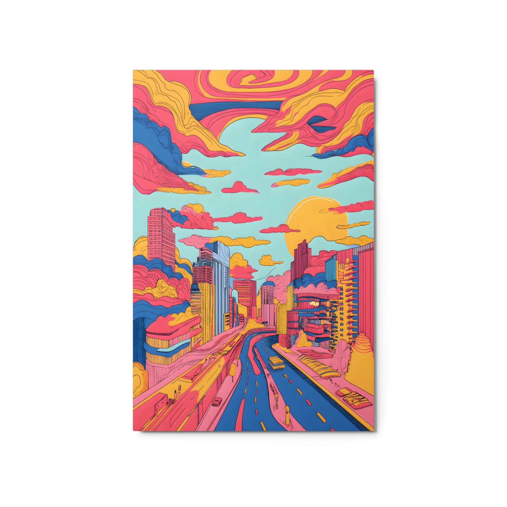 Retro-Futuristic Psychedelia 
 Metal Print | 20″x 30″