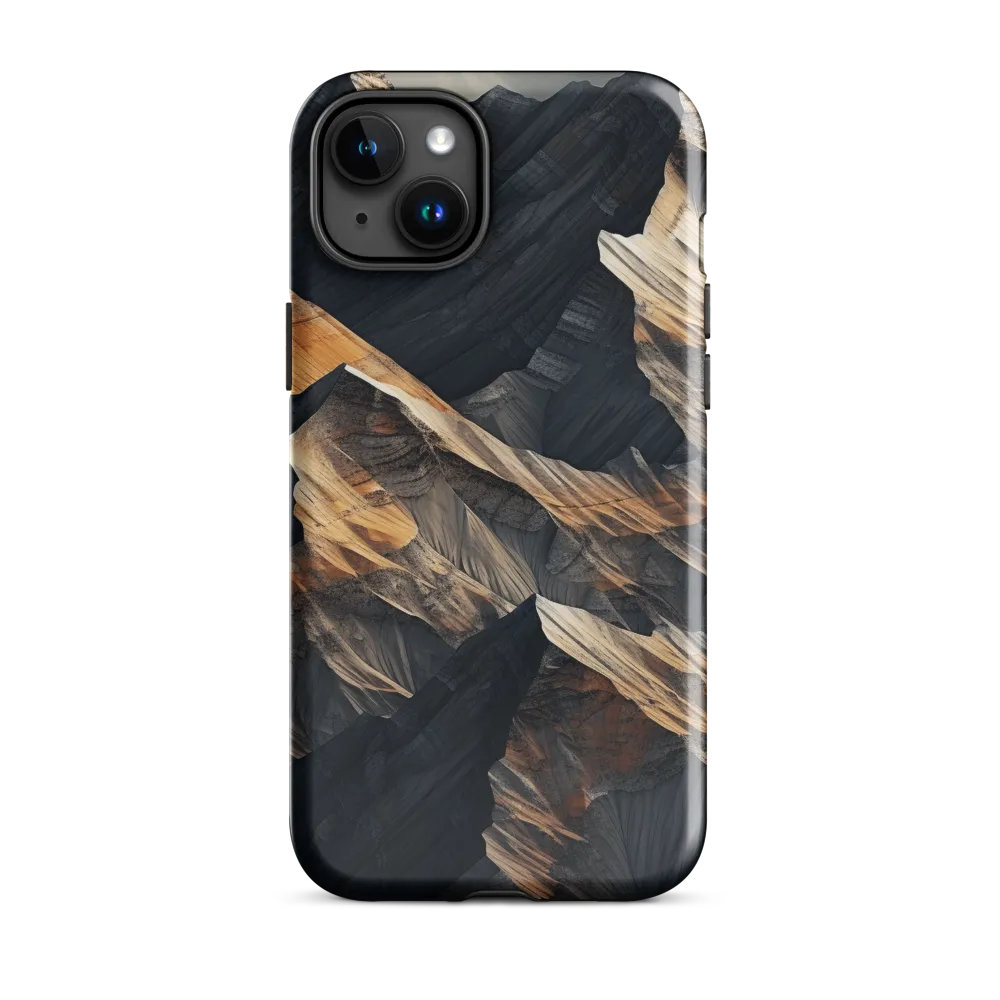 Ethereal Peaks: A Dance of Light and Shadow | Phone Case |  15 Plus | Tough Case | Glossy