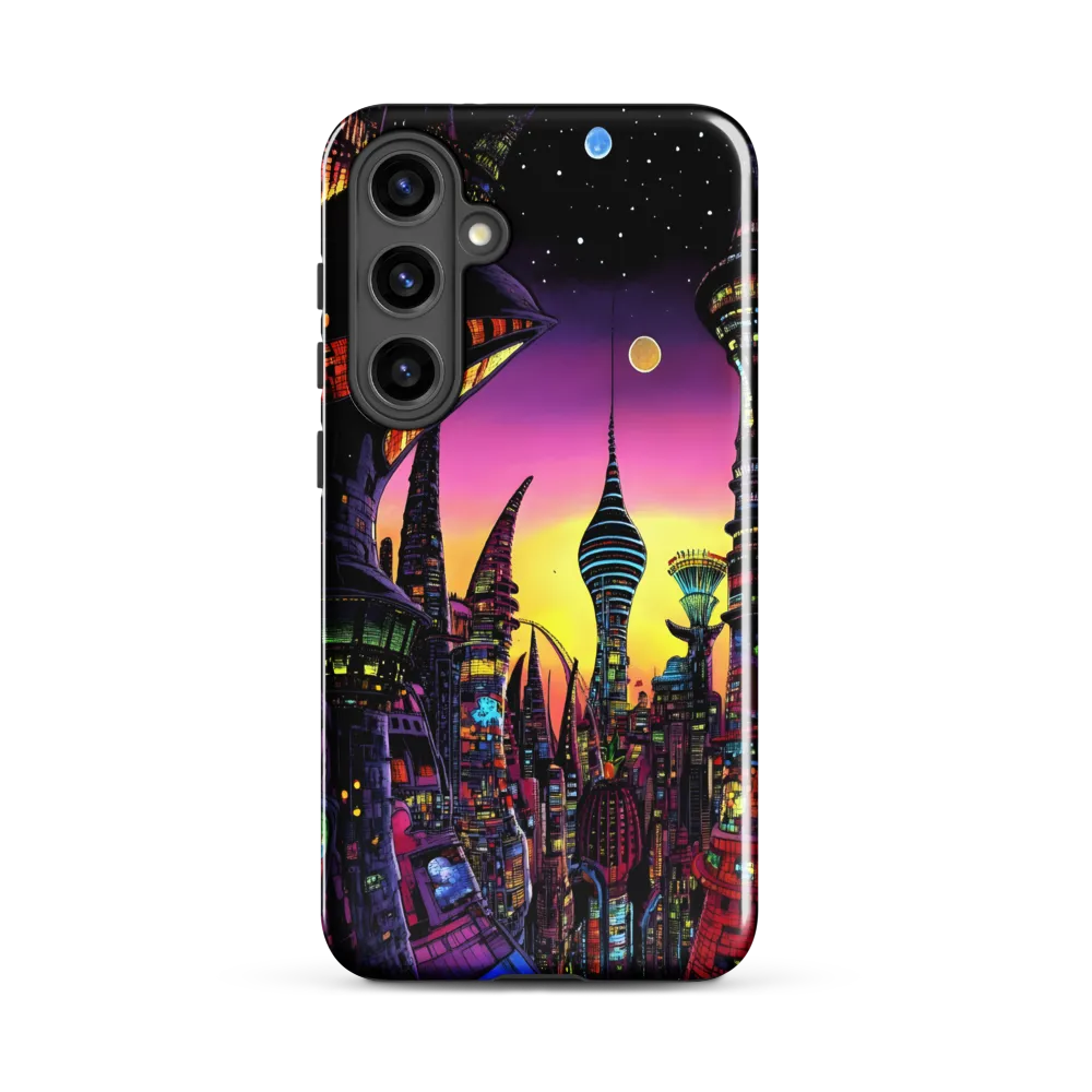 Futuristic Cityscape at Dusk | Phone Case |  S24 Plus | Tough Case | Glossy