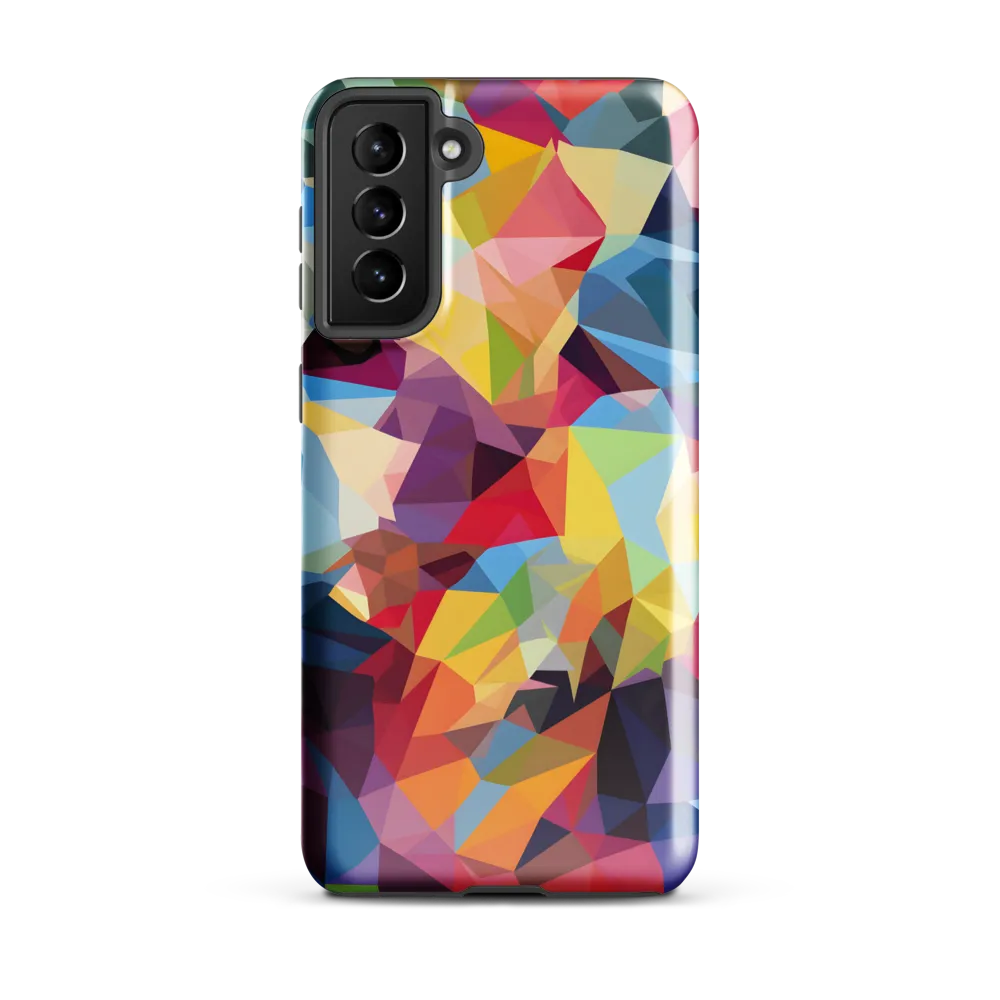 Playful Geometry: The Bear's Face | Phone Case |  S21 Plus | Tough Case | Glossy