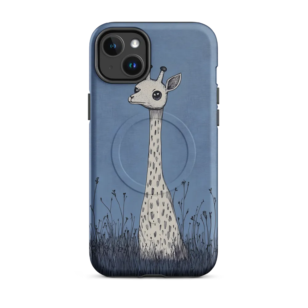 Whimsical Giraffe in Blue