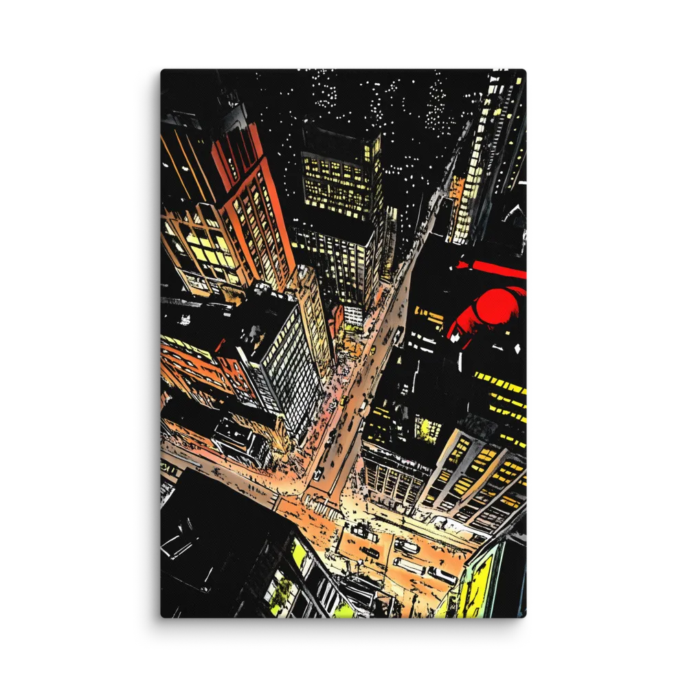 Urban Nightscape: A Bird's-eye View