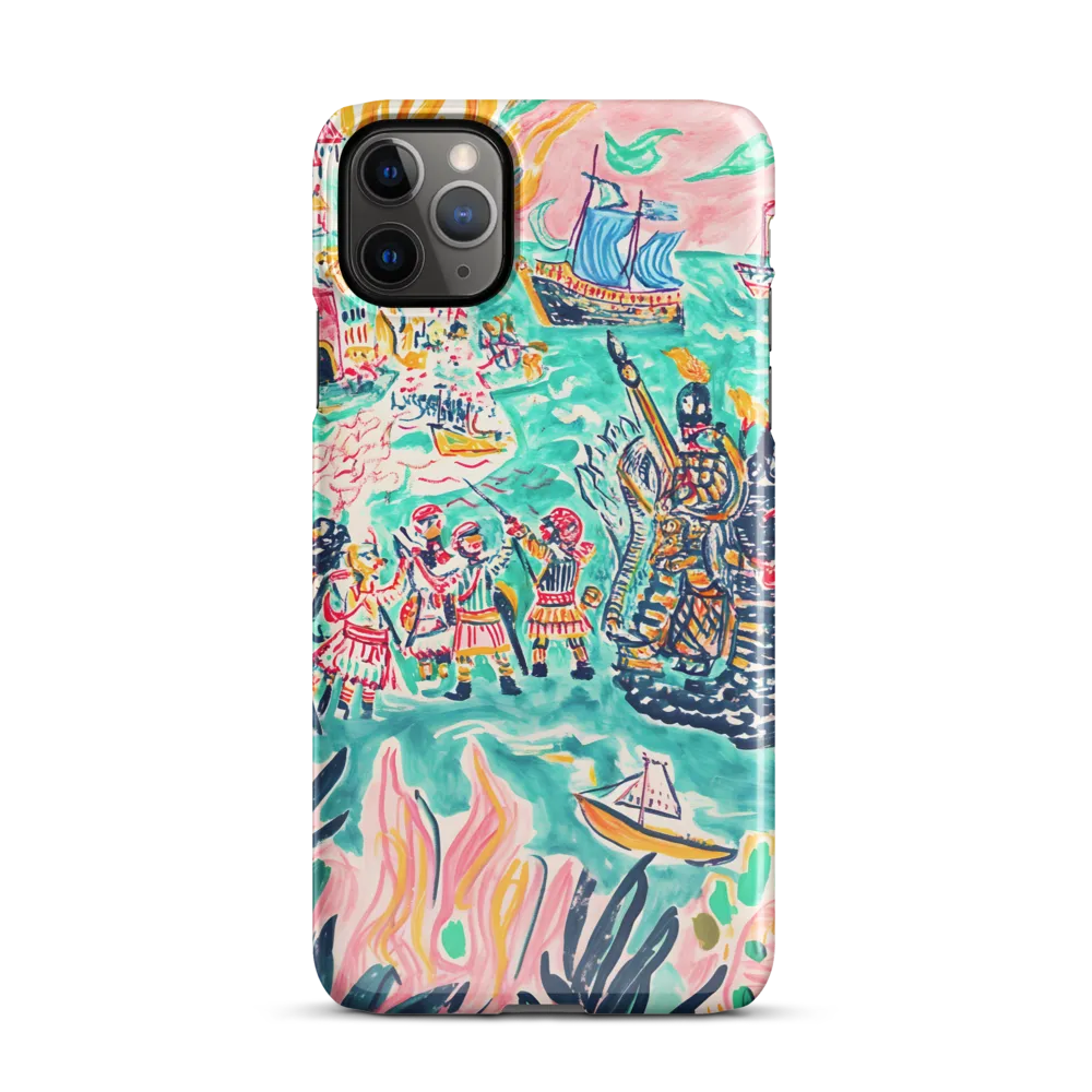 Battle on the Fiery Sea | Phone Case |  11 Pro Max | Snap Case | Glossy