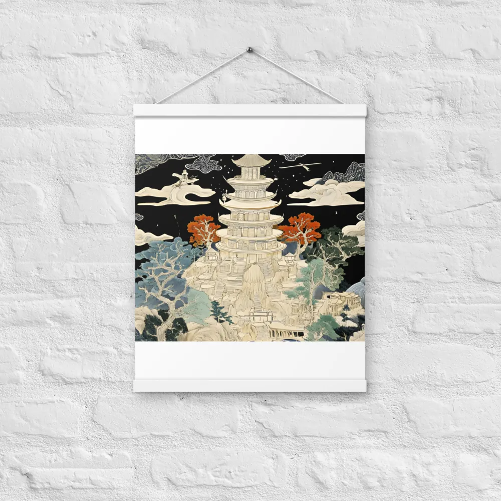 Whispers of the Pagoda | Poster With White Wood Hanger | 16″×20″