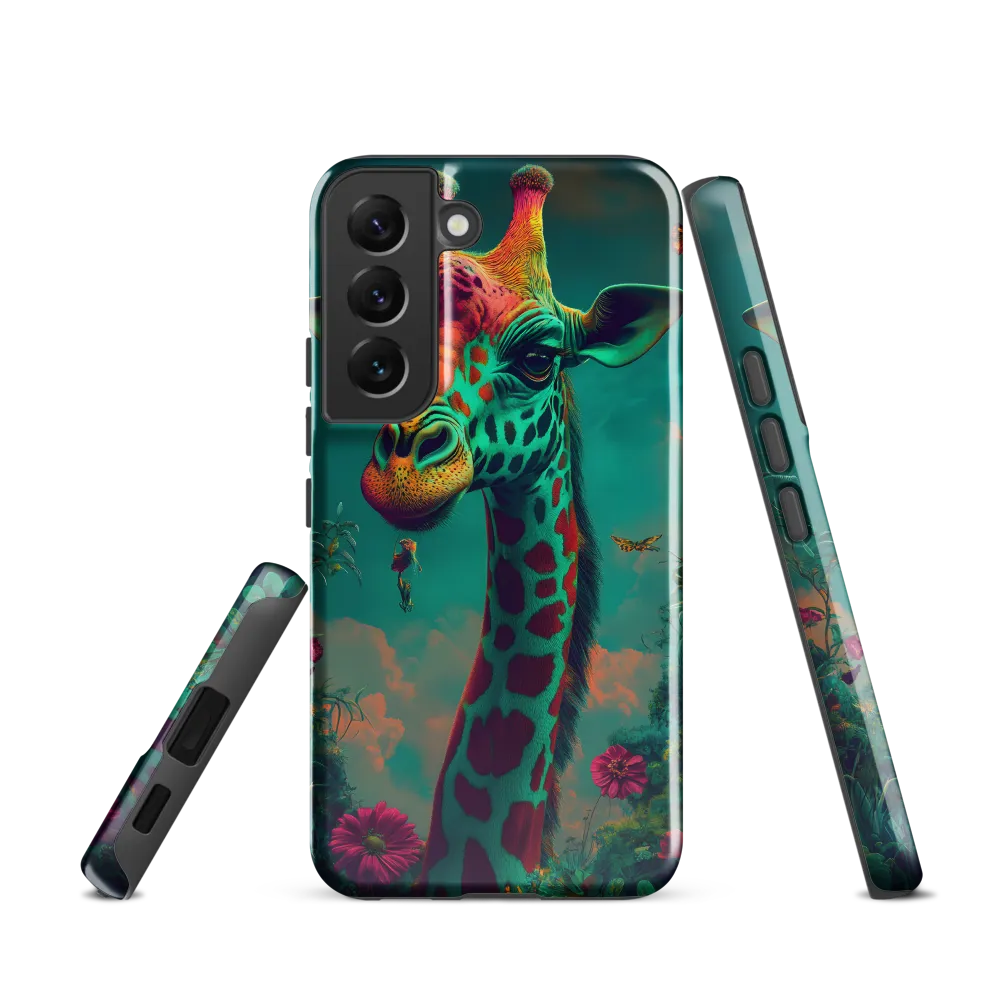 Whimsical Giraffe Among Blossoms