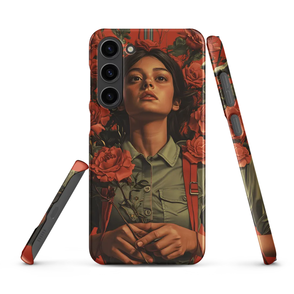 Harmony and Strength: A Portrait Among Roses