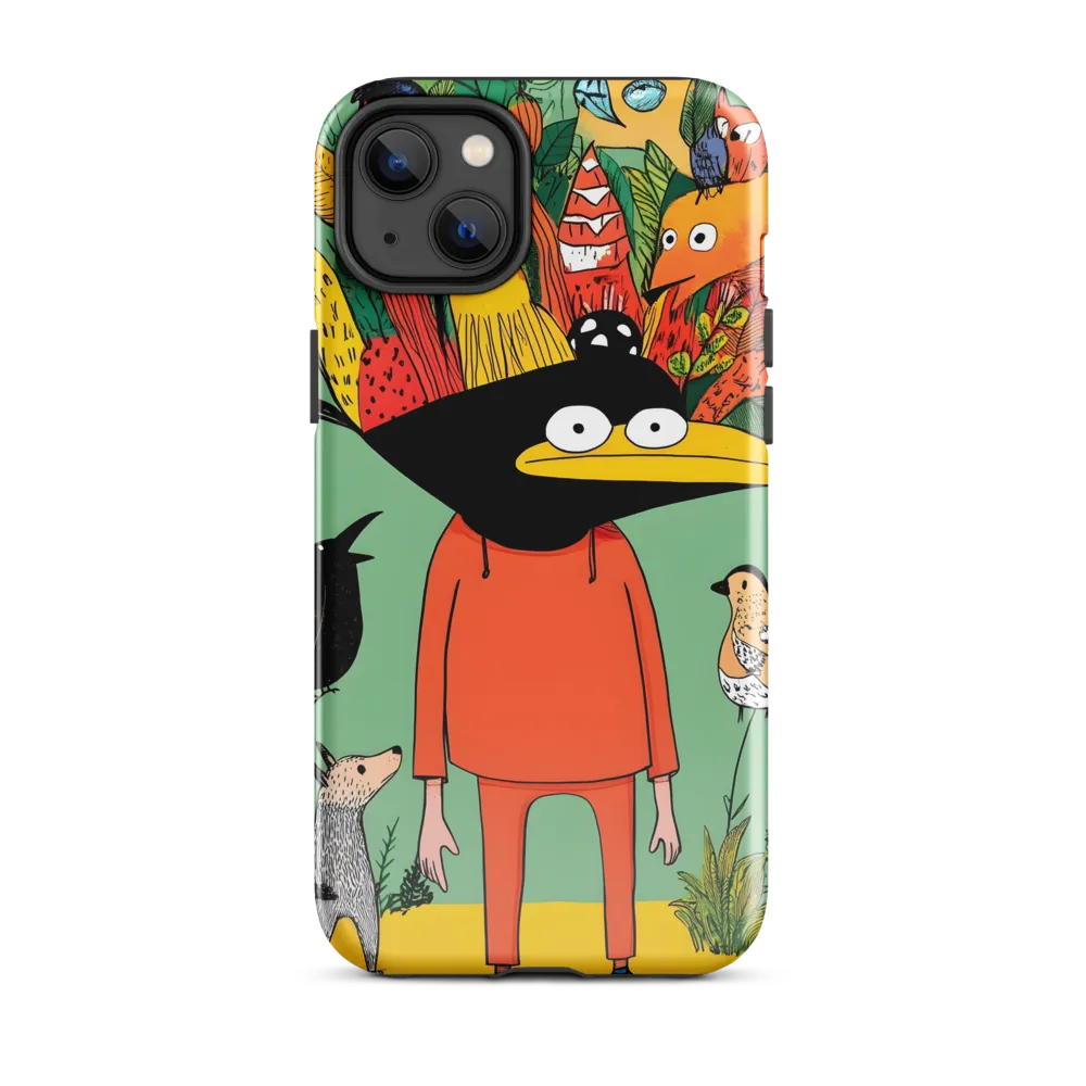 Whimsical Encounter in a Colorful Jungle