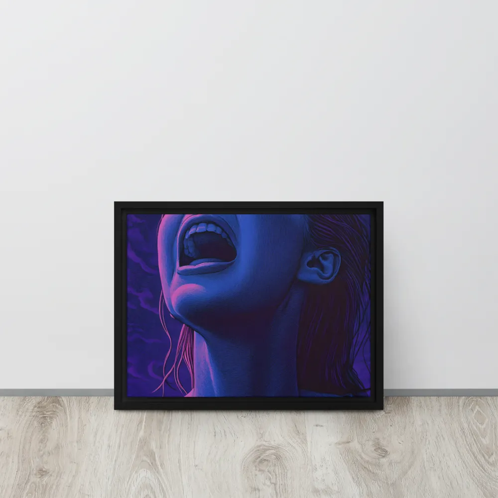 Echoes of Anguish | Canvas with Black Frame | 12″×16″