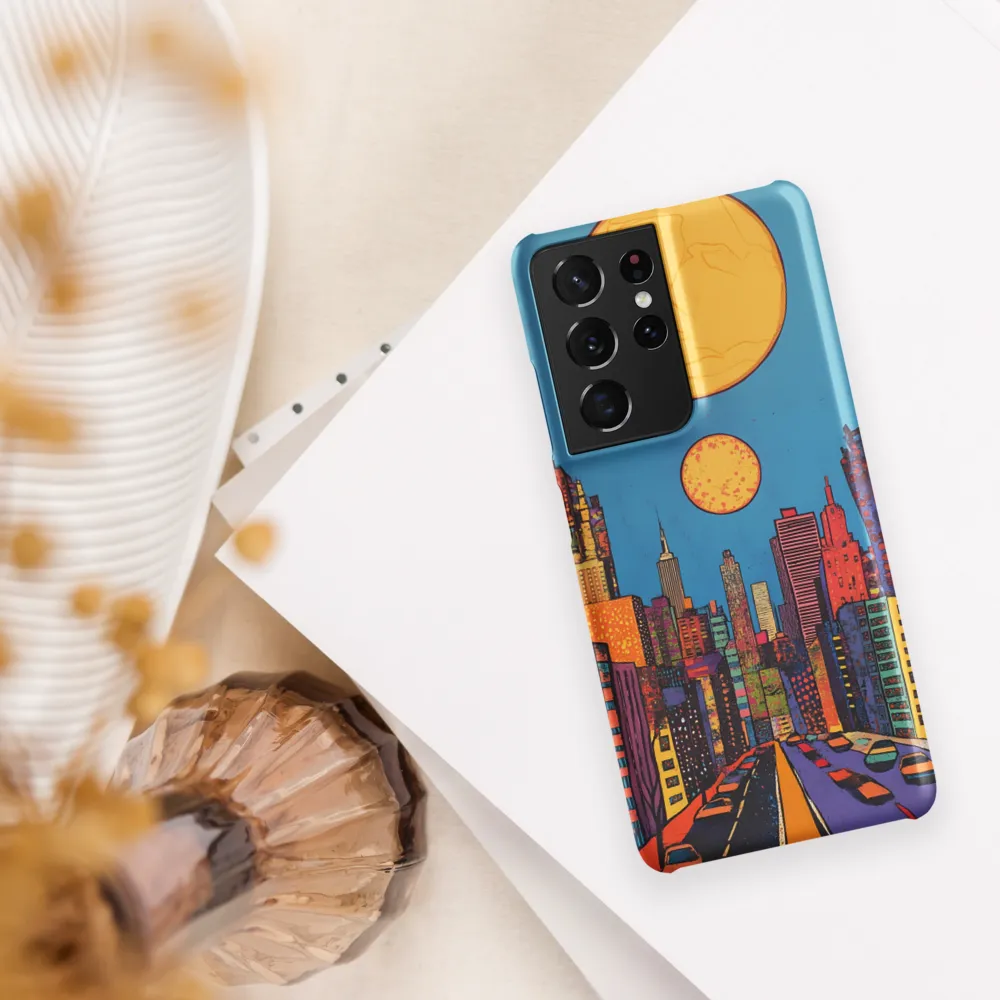 Urban Vibrance: A Pop Art Cityscape | Phone Case |  S21 Ultra | Snap Case | Matte