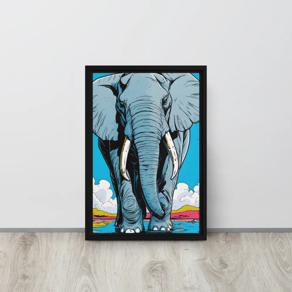 Majestic Presence: The Elephant | Canvas with Black Frame | 12″×18″