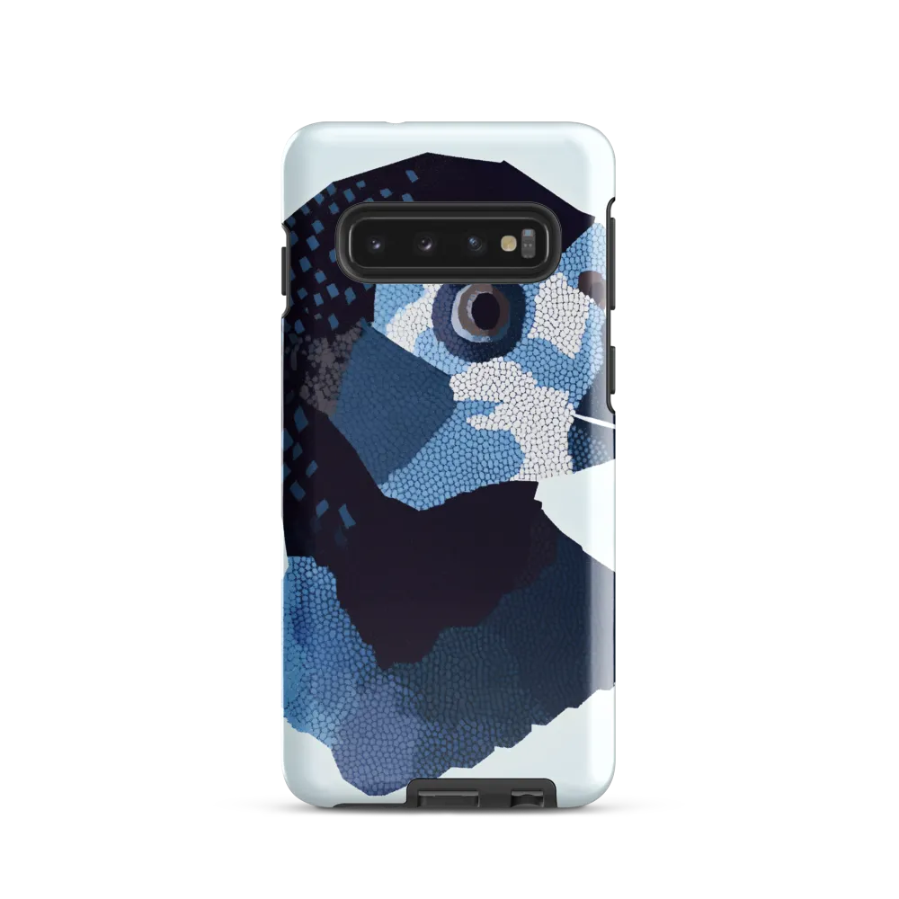 Abstract Avian Portrait in Blue