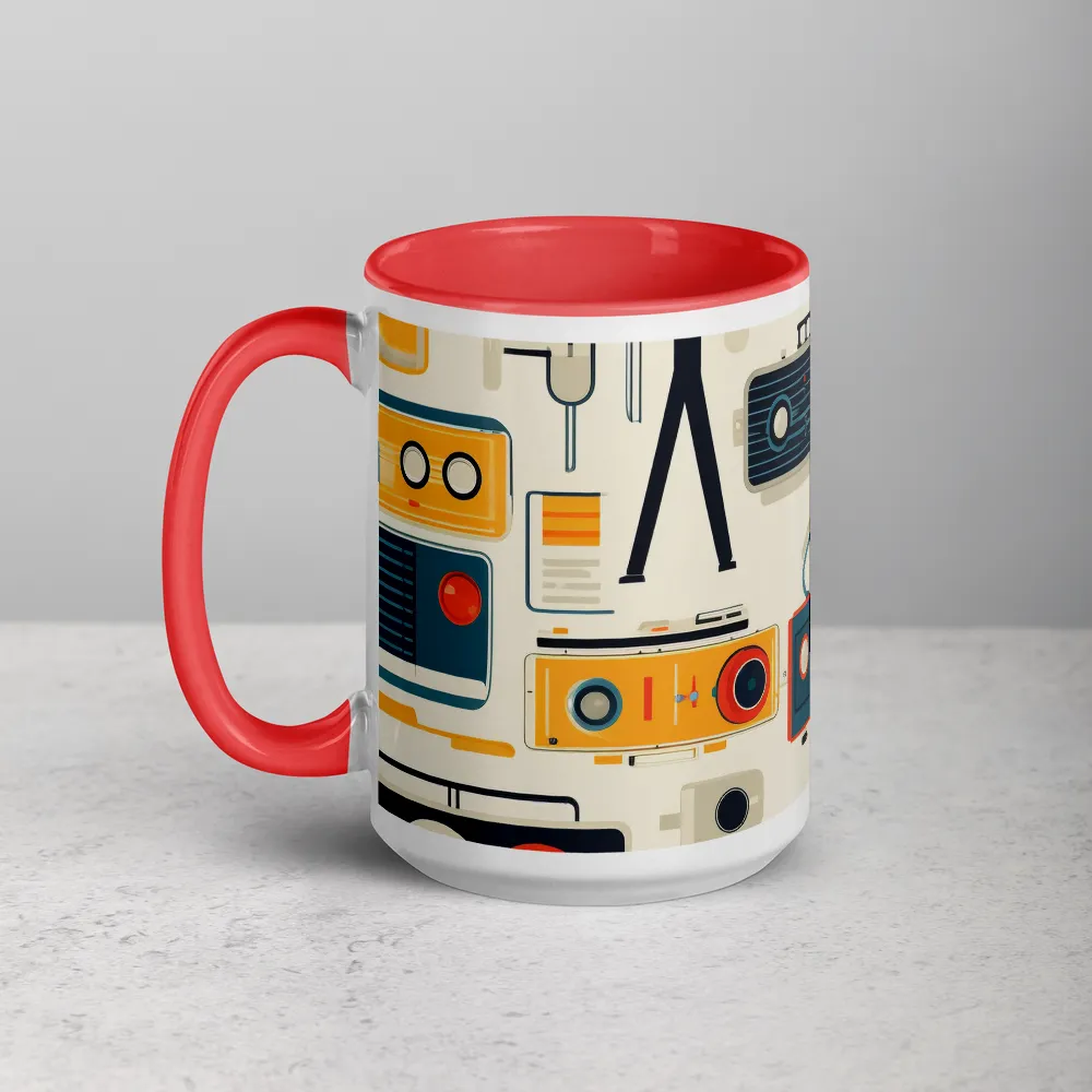 Vintage Cameras and Radios Collage | Mug
