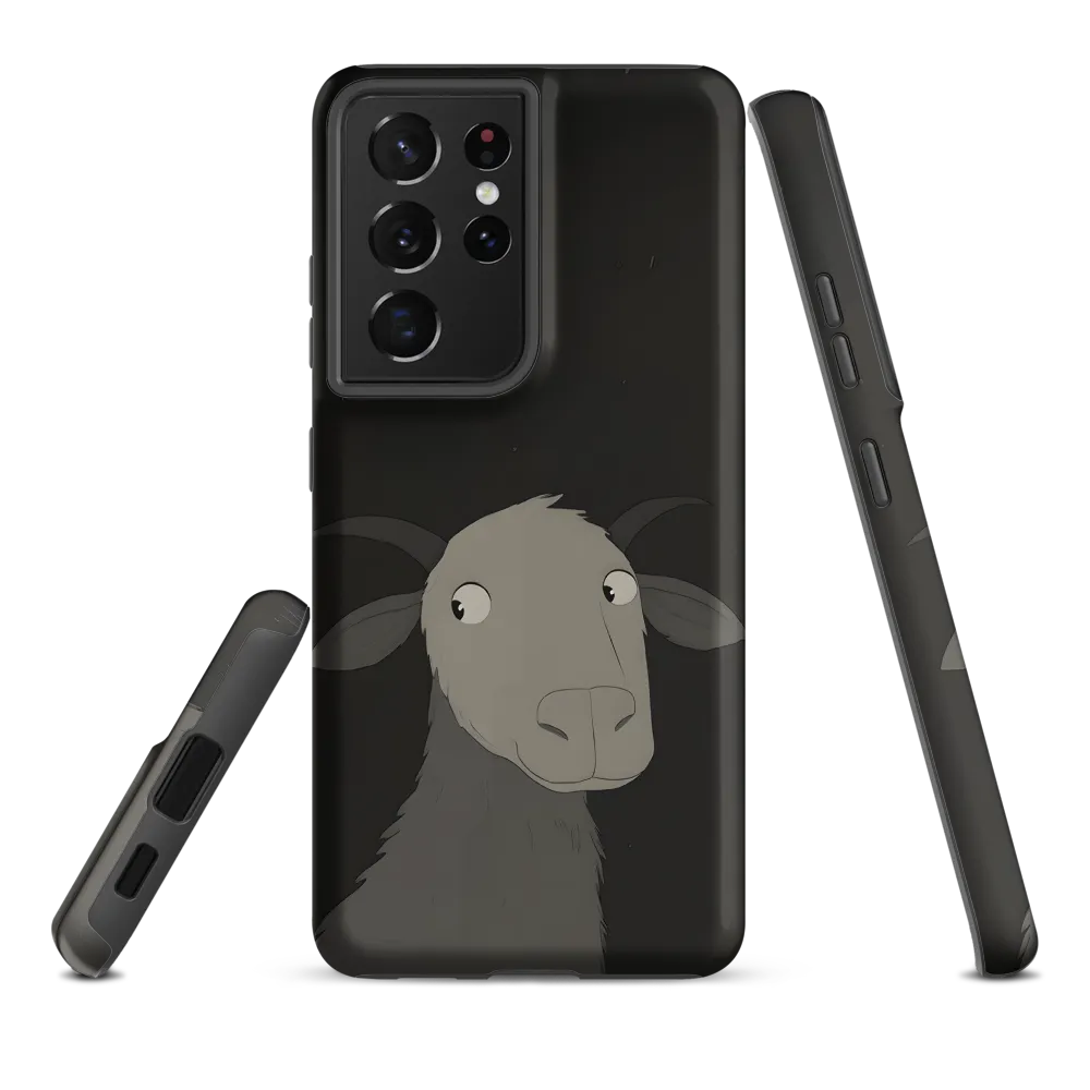 Whimsical Goat in Darkness