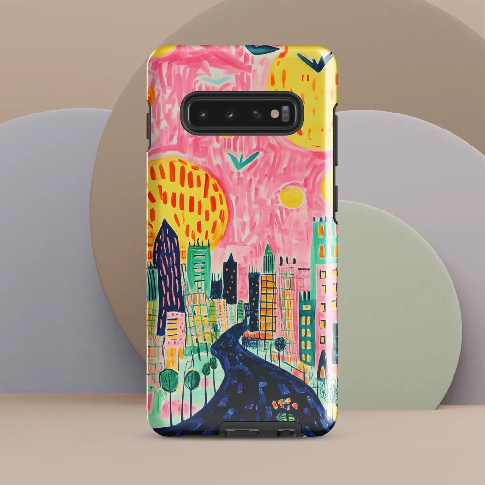 Whimsical Cityscape | Phone Case |  S10 Plus | Tough Case | Glossy