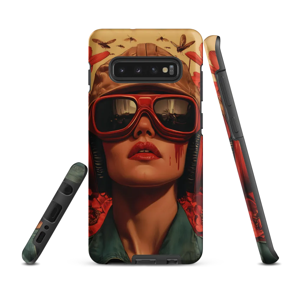 Defiant Portrait in a Floral Realm | Phone Case |  S10 Plus | Tough Case | Matte