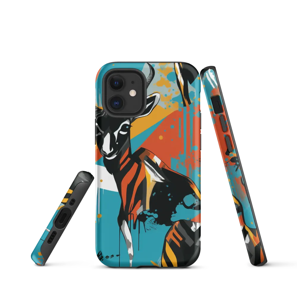 Dynamic Antelope in Vivid Abstract