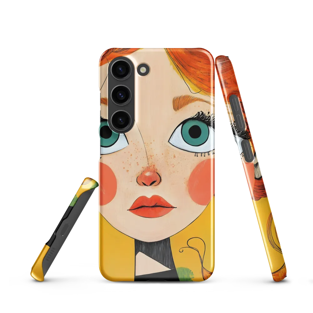 Whimsical Portrait of a Girl | Phone Case |  S23 | Snap Case | Glossy