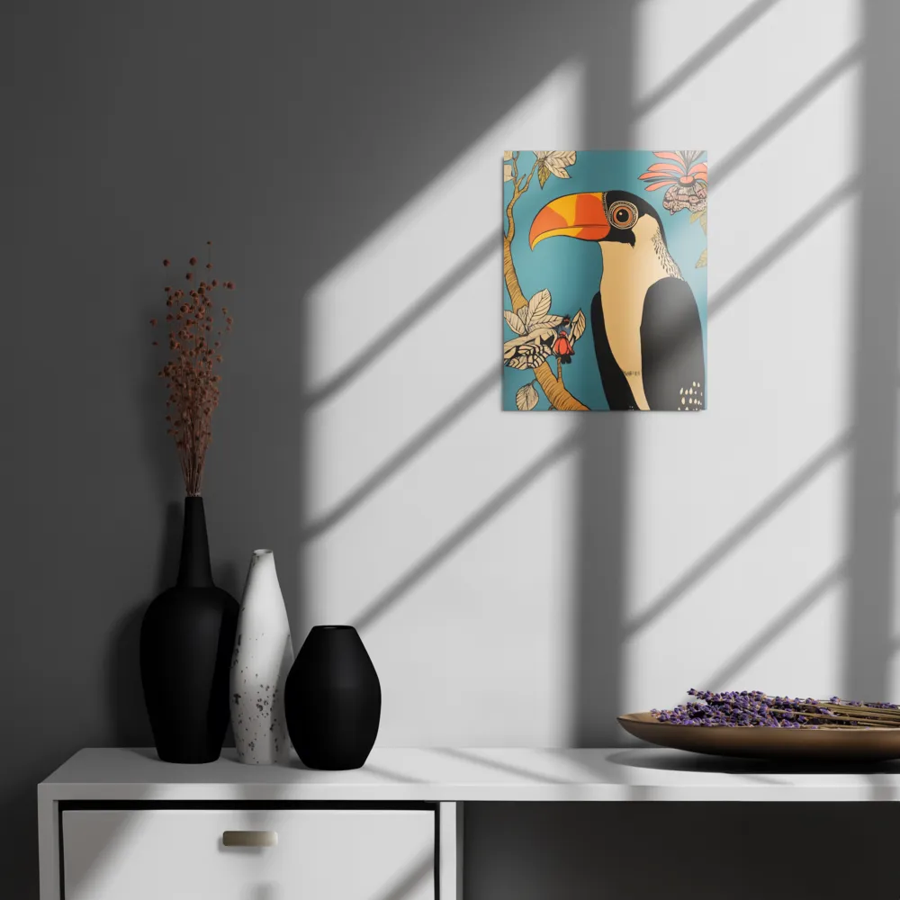 Tropical Majesty: The Toucan at Rest | Metal Print | 11″×14″