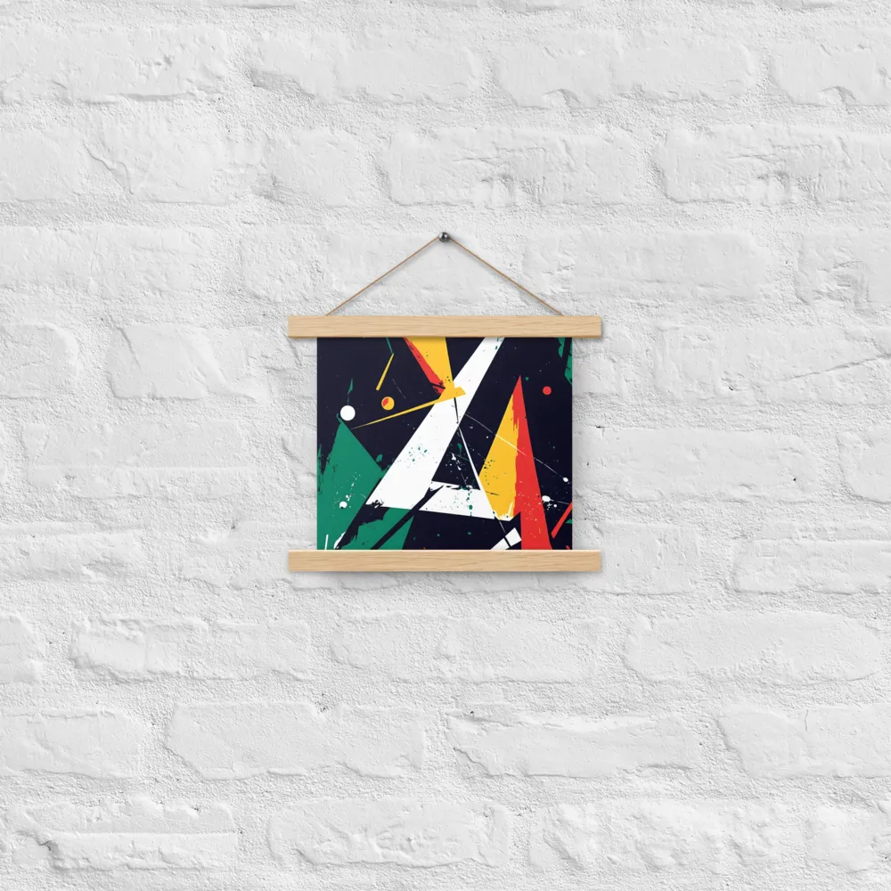 Dynamic Geometries | Poster With Oak Wood Hanger | 10″×10″