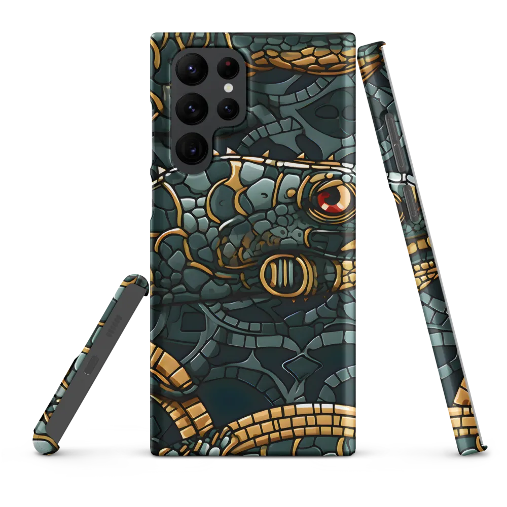 Reptilian Elegance: A Digital Art Nouveau Tapestry