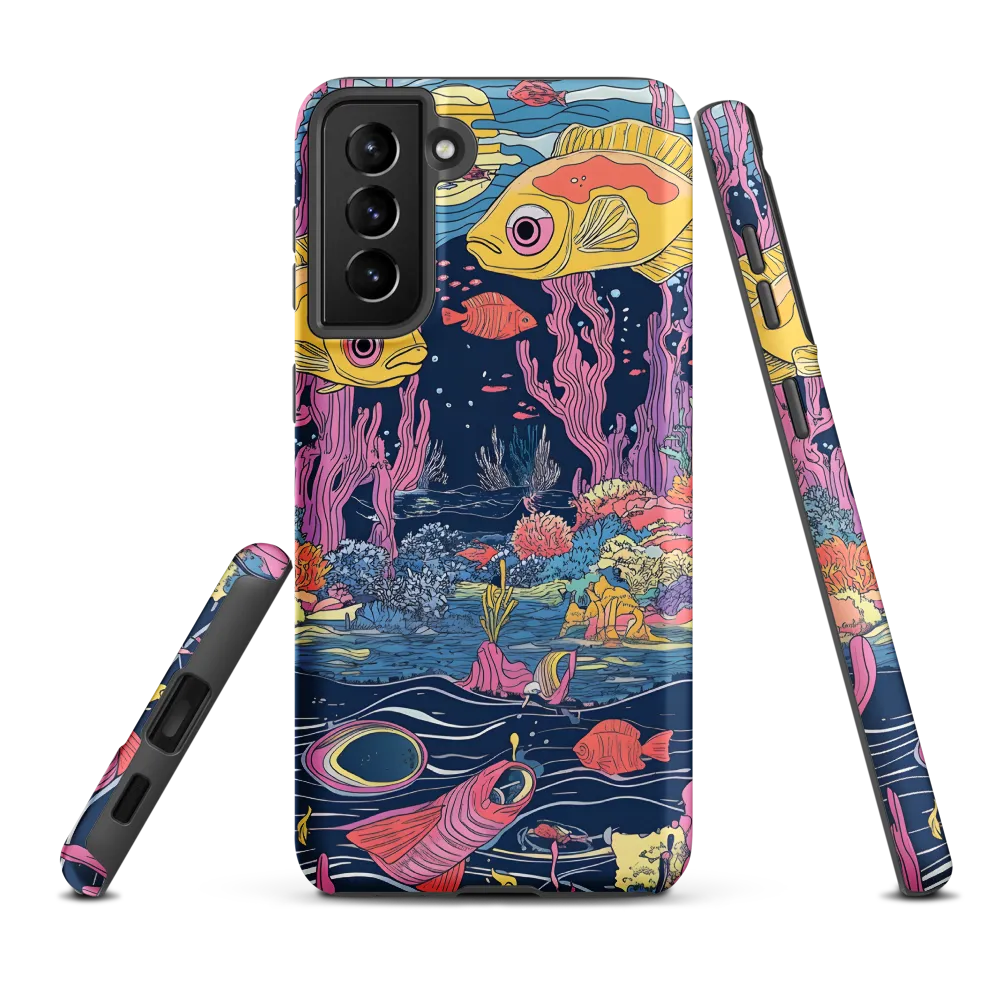 Underwater Dreamscape: A Playful Encounter | Phone Case |  S21 Plus | Tough Case | Matte