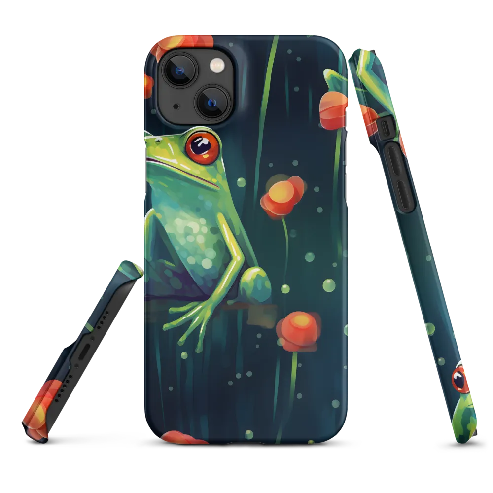 Playful Frogs in a Lush Pond