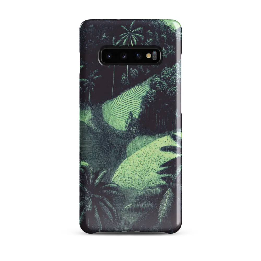 Harmony in Green: A Surreal Landscape | Phone Case |  S10 Plus | Snap Case | Glossy