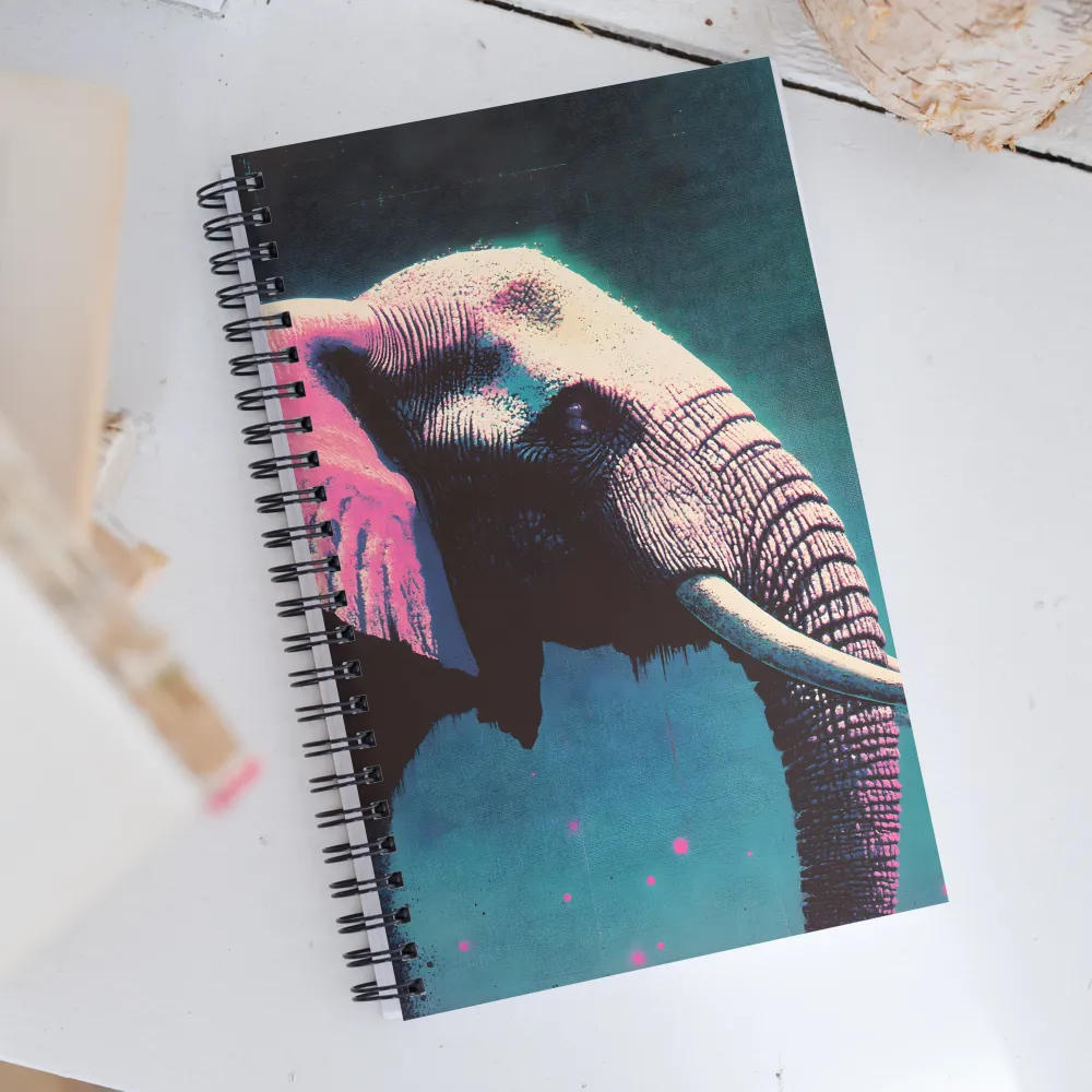 The Elephant in Neon | Spiral Notebook