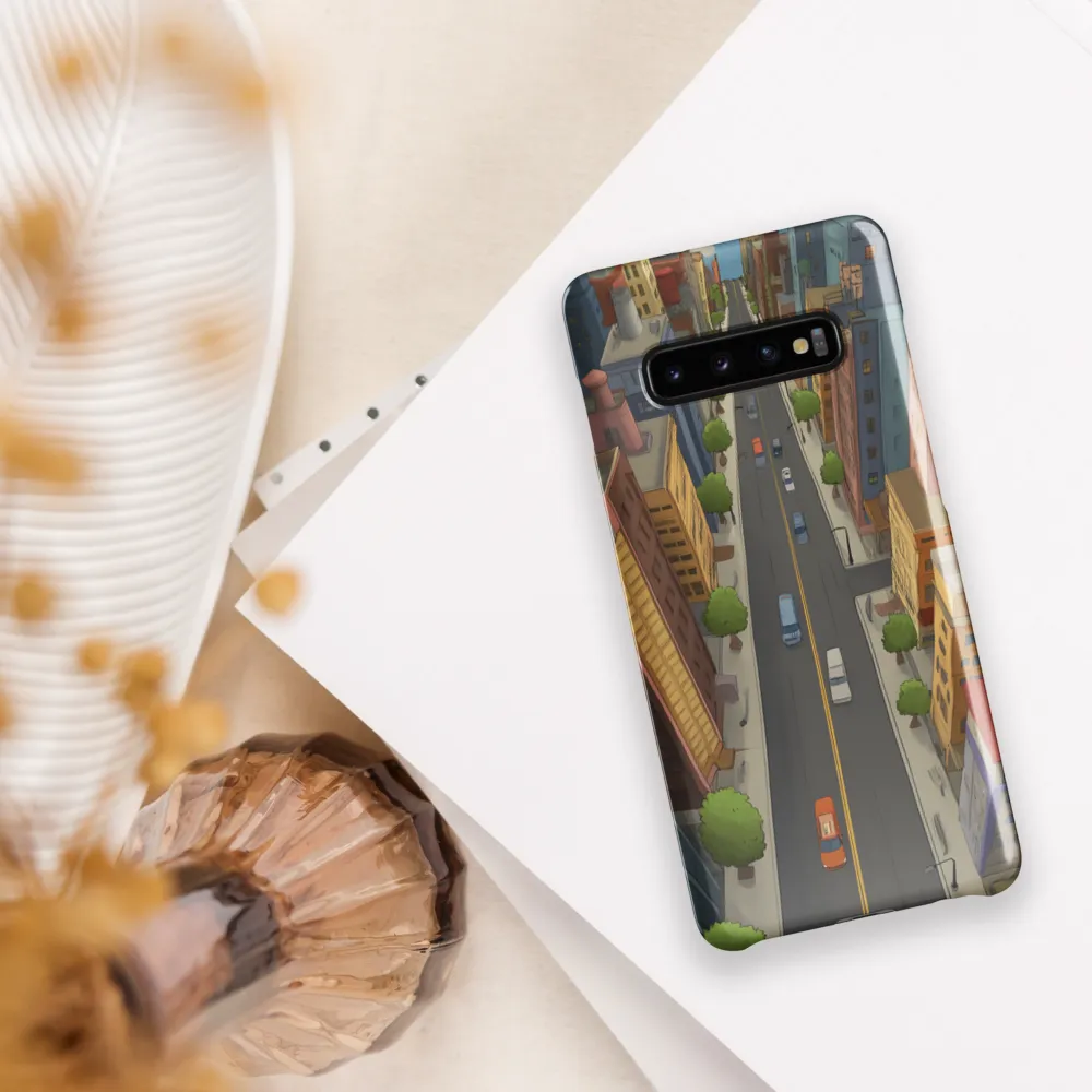 Aerial Whimsy: A Colorful Cityscape | Phone Case |  S10 Plus | Snap Case | Glossy