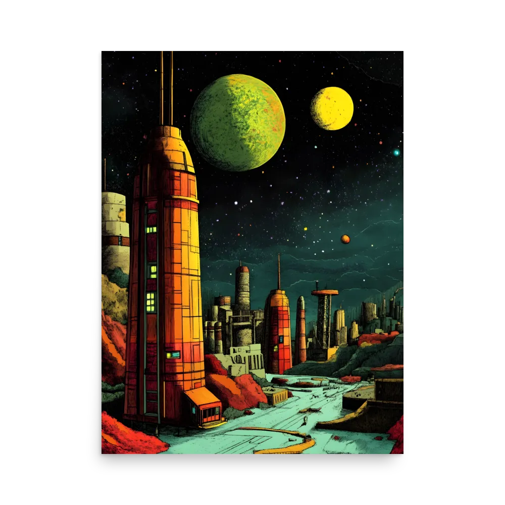 Cosmic Cityscape | Poster | 18″×24″