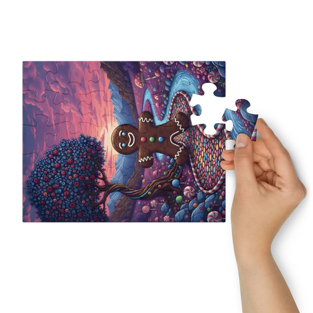 Gingerbread Sunset 
 Jigsaw Puzzle in Tin Box