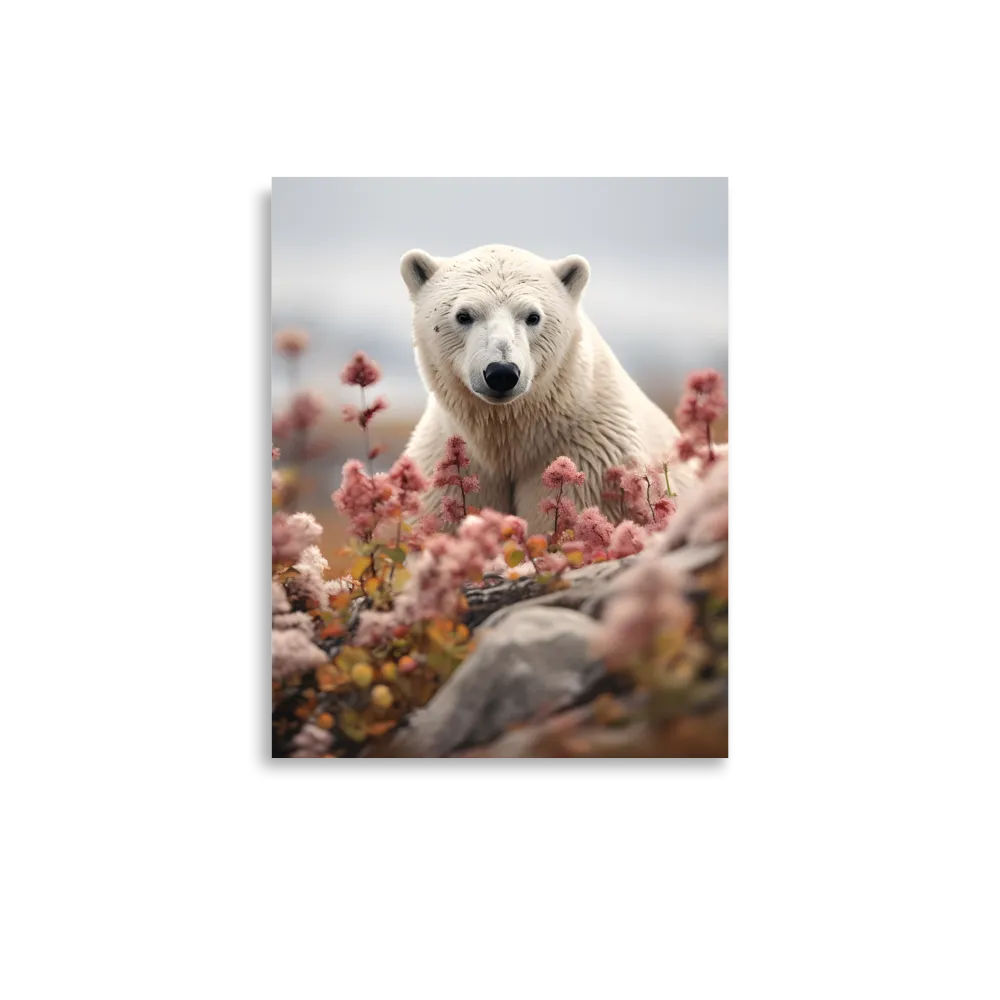 Curiosity Among Blooms: The Polar Bear