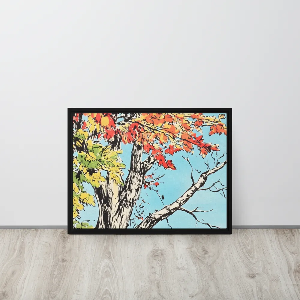 Autumn's Embrace | Canvas with Black Frame | 18″×24″