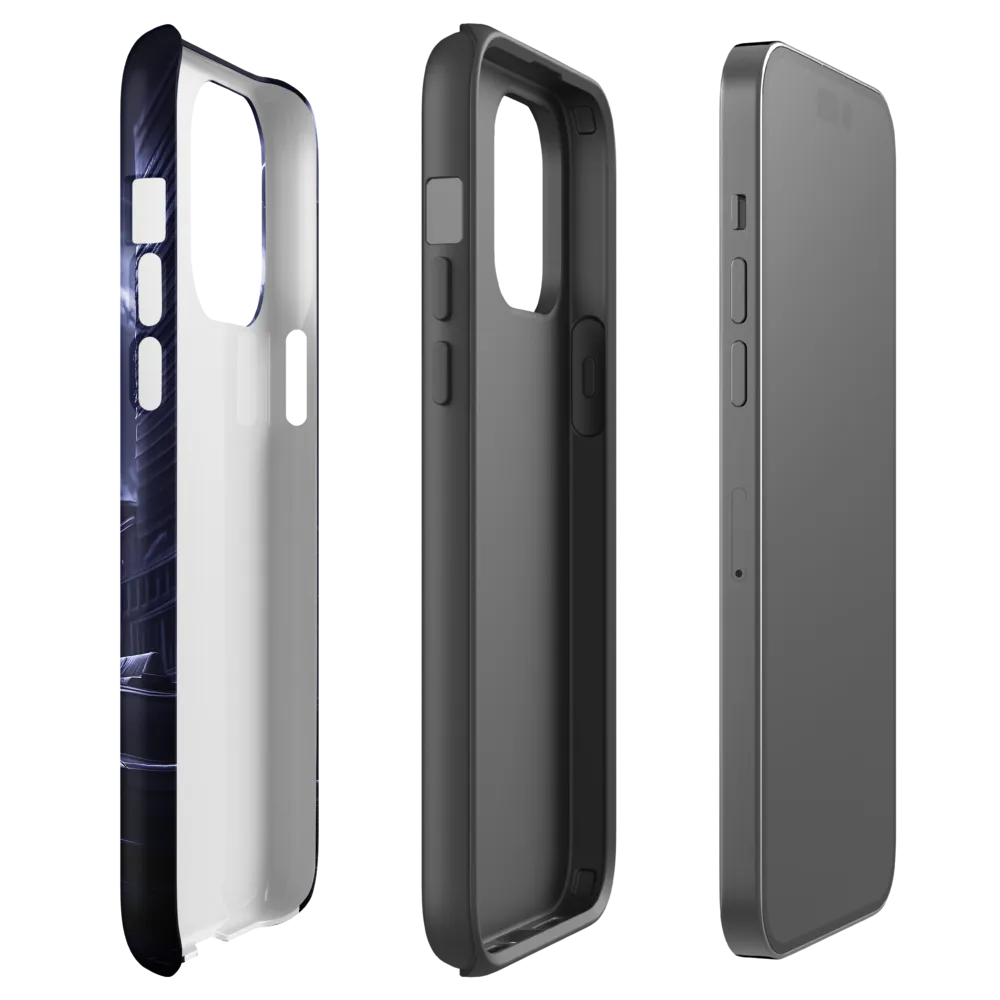 Stormy Cityscape: Shadows of the Night | Phone Case |  14 Pro Max | Tough Case | Matte