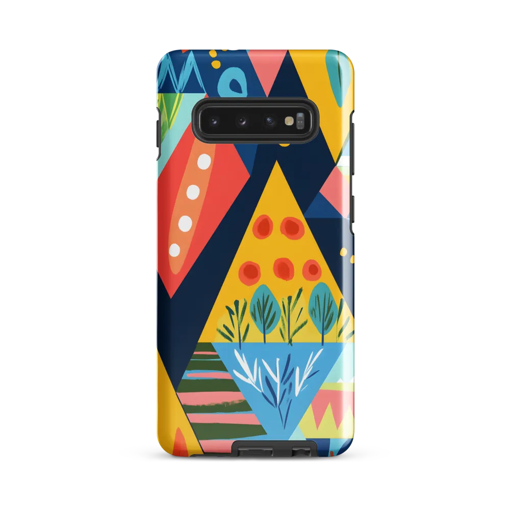 Vibrant Geometric Harmony | Phone Case |  S10 Plus | Tough Case | Glossy