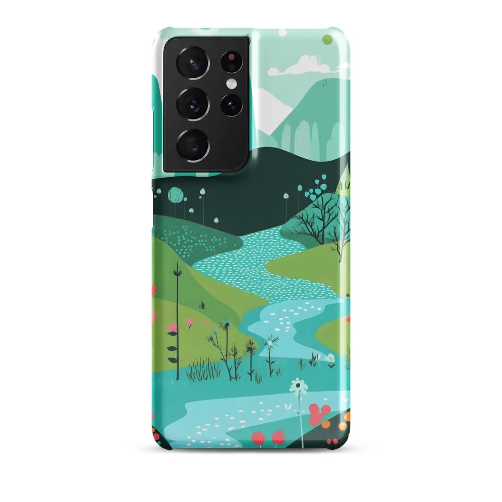 Whimsical River in a Lush Landscape