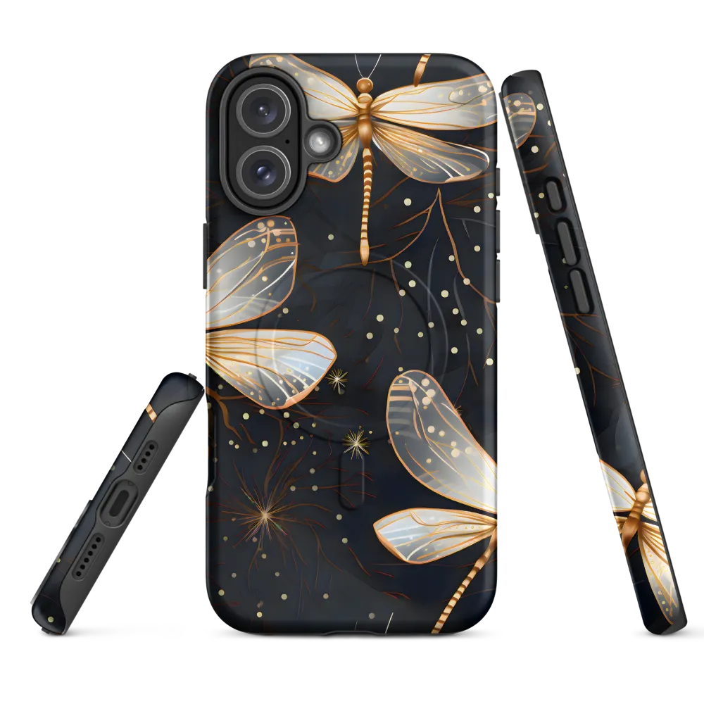 Ethereal Dance: Dragonflies in a Midnight Garden