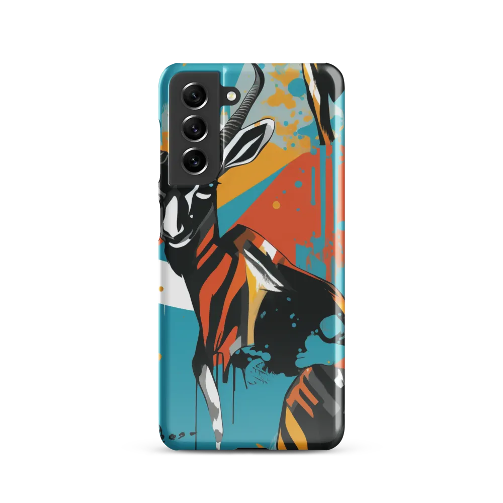 Dynamic Antelope in Vivid Abstract