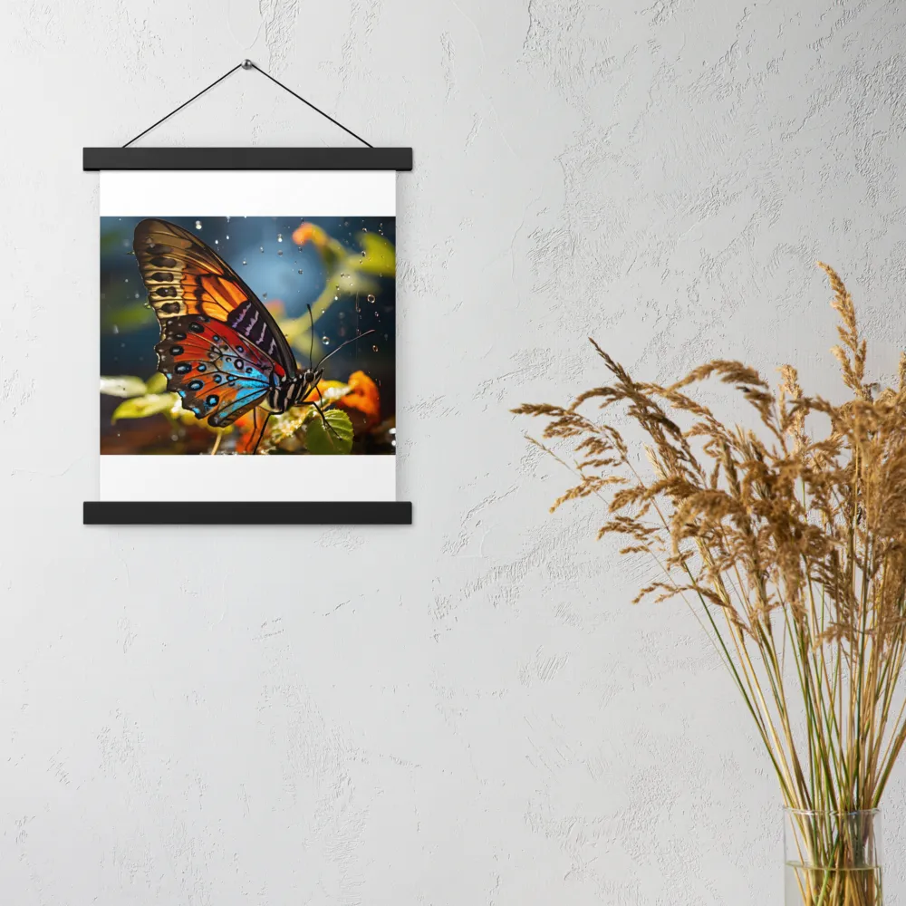 Dance of Colors: The Butterfly's Elegance | Poster With Black Wood Hanger | 11″×14″