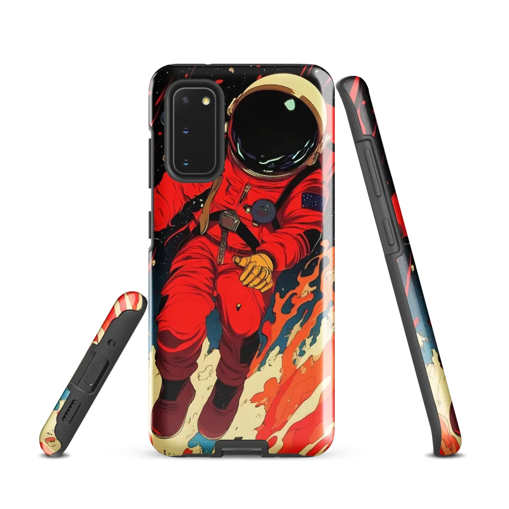 Cosmic Descent of the Astronaut | Phone Case |  S20 | Tough Case | Glossy