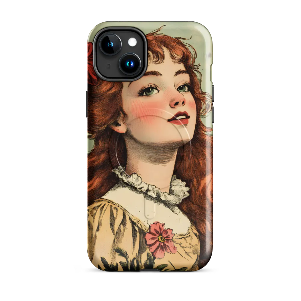 Whimsical Portrait of a Flower-Adorned Girl