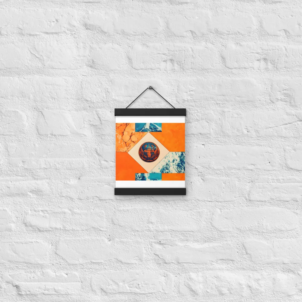 Harmonious Encounters: Abstract Geometry | Poster With Black Wood Hanger | 8″×10″
