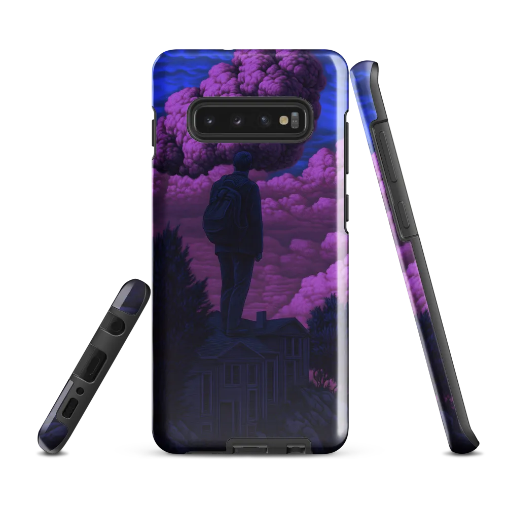 Contemplation Amidst Surreal Clouds | Phone Case |  S10 Plus | Tough Case | Glossy